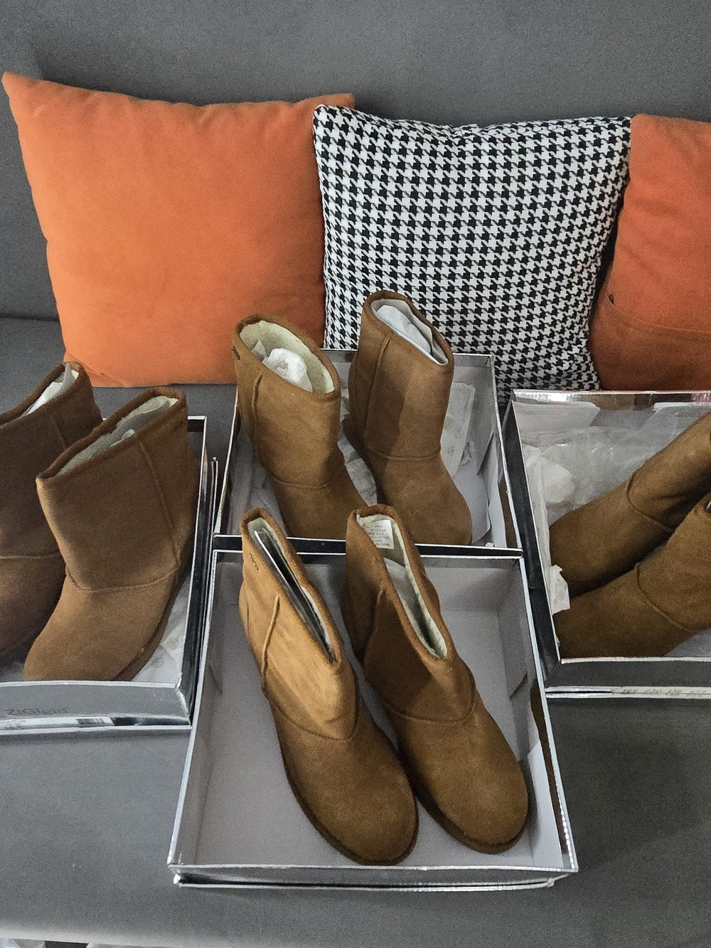 4 Pairs Of Suede Leather BOOTies